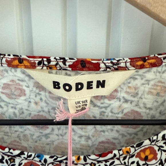 Boden Crew Neck Mini Dress Enchanting Bloom Size 14 - Picture 5 of 5